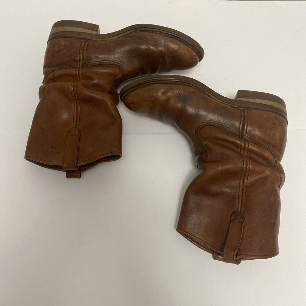 Red Wing 1155 Pecos Western Work Boots  Size 10  B color brown made in USA READ